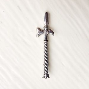 Vintage Scottish Iona-Style Axe Brooch